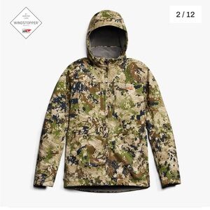 Sitka Gear Men's Camo Windstopper jetstream Jacket -Mossy Green